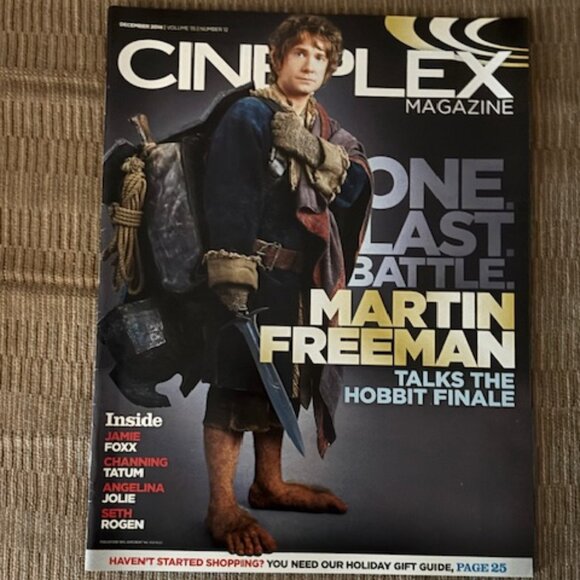 2/$40 CINEPLEX Magazine Dec 2014 VOL15 No12 Martin Freeman Channing Tatum J Foxx - Picture 1 of 3